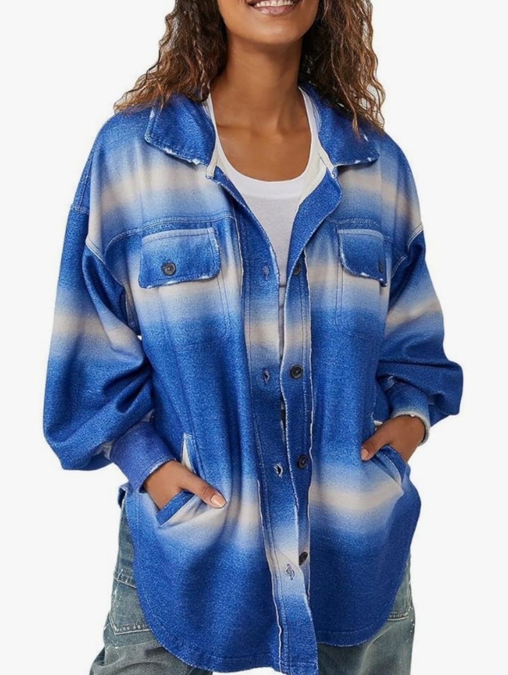 Free People Ruby Printed Ombre Shacket